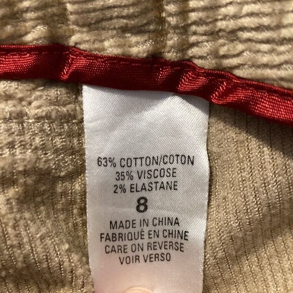 ELIE Tahari Wide Leg Corduroy Trouser Pants Size 8 - Picture 3 of 9